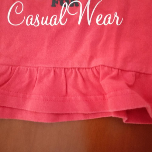 Energiers sleeveless top used, red with ruffle detail