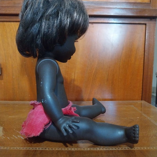 African doll used from the 1960s, height 35 cm