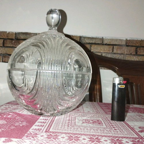 Glass fondue pot like new