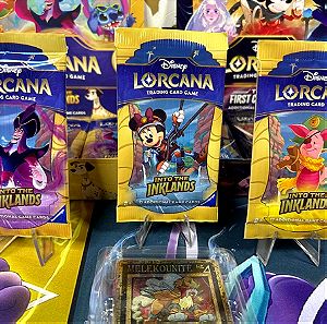 Disney Lorcana tcg card game official booster pack art set(3 φακελακια μαζι)