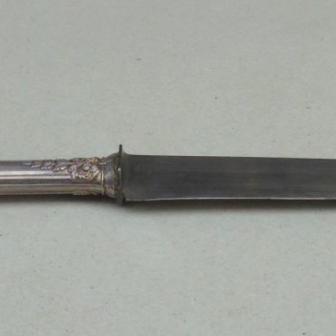Cutlery set silver-plated with coat of arms, French, about 150 years old