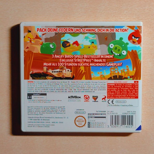 Angry Birds Trilogy Nintendo 3DS game used, puzzle