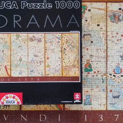 Puzzle Cresques AbrahamMapamundi 1375 Educa 1000 pieces used, complete