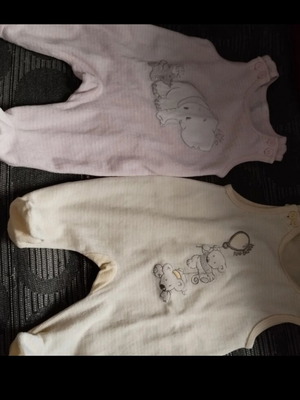 Baby girl overalls 1-3 months 2 pcs like new