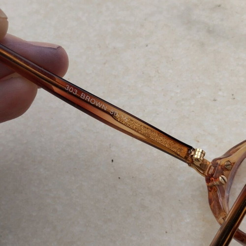 Vintage 90s Italy design eyeglasses brown tortoise shell like new