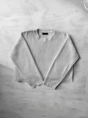 Bershka knitted sweater white size L like new