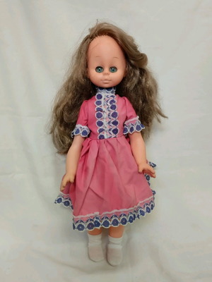 Vintage Greek doll used, 1980s, 27cm