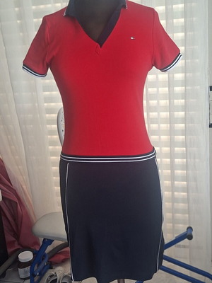 Tommy Hilfiger polo φόρεμα Νο M - L σαν καινούργιο, μπλε και κόκκινο
