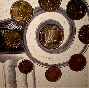 Ελληνική Προεδρία,το 2003,10 ευρώ PROOF και ολα τα νομίσματα της κυκλοφορίαςτου ετους (1+8νομίσματα)