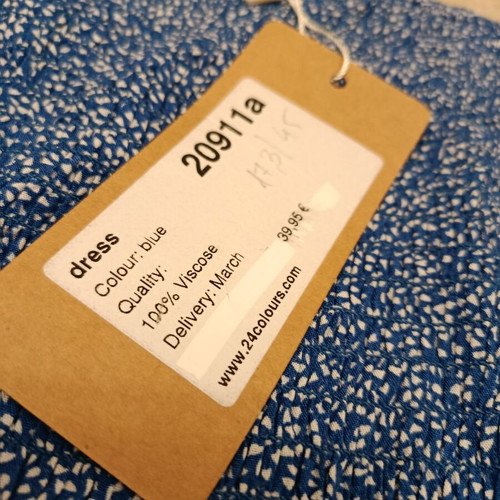 24 Colours summer dress new with tag, blue and white, size S
