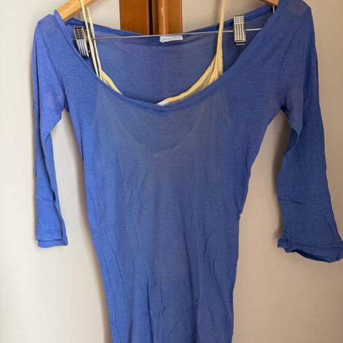 American Vintage double top like new, blue and yellow, size S