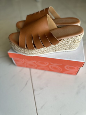 Women's platform sandals size 39, brown
