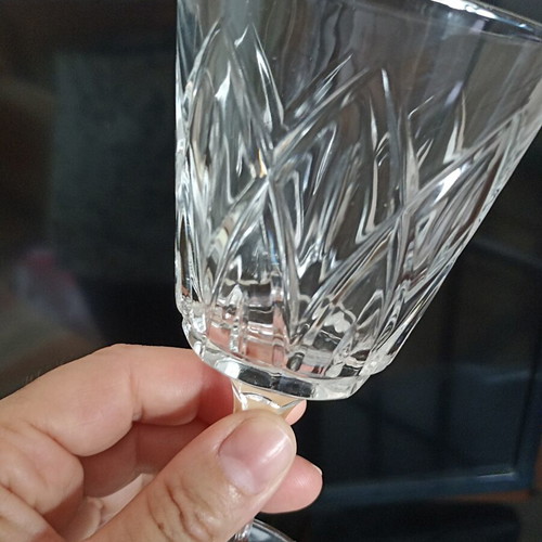 Vintage Harlequin crystal glasses set of 5, like new