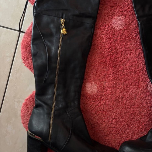 Over knee boots Utopia black leather used size 38