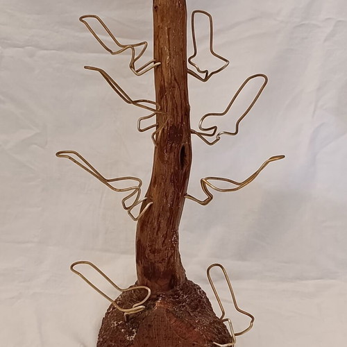 Amadeus Pipe Stand for 8 Pipes made from Heather Root used, 1980s