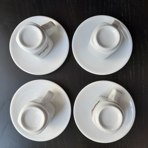 Segafredo espresso set of 4 cups with saucers new