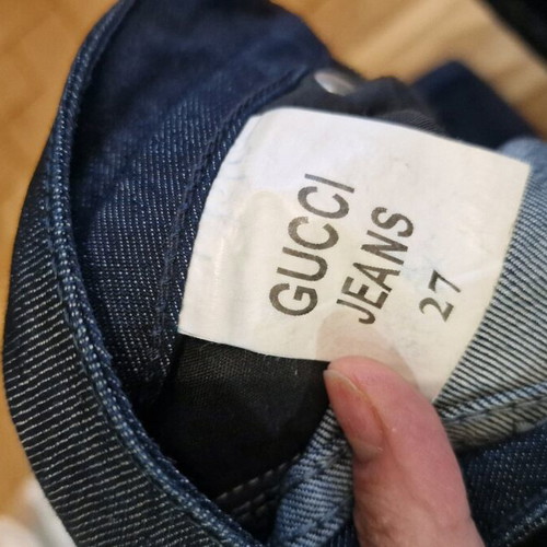 Gucci Vintage Jeans Size 27 Refurbished Dark Blue Cotton