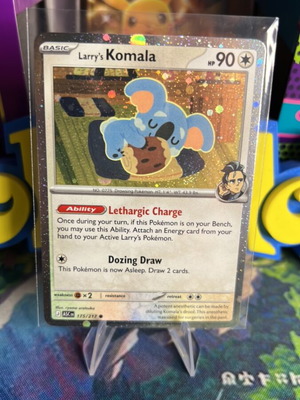 Larry's Komala Cosmos Holo Swirl Pokemon card