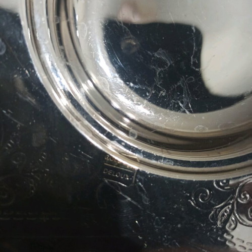 24K decorative plate like new with embossed gold decoration