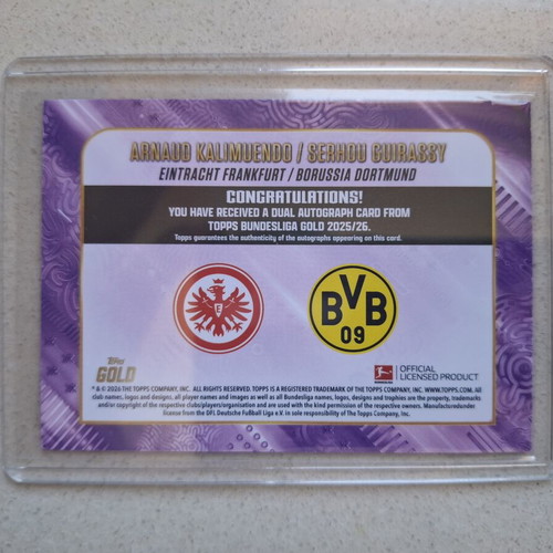 Topps Bundesliga Gold 2025/26 Dual Autographs Pack of 2