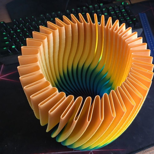 Decorative vase 3D printed colorful 22 cm height new
