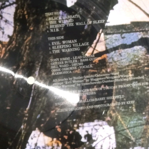 Black Sabbath Picture Disc vinyl used, metal