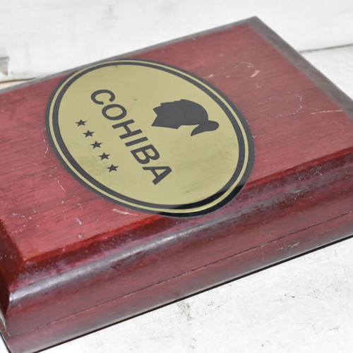 Cohiba wooden cigar humidor used, collectible box