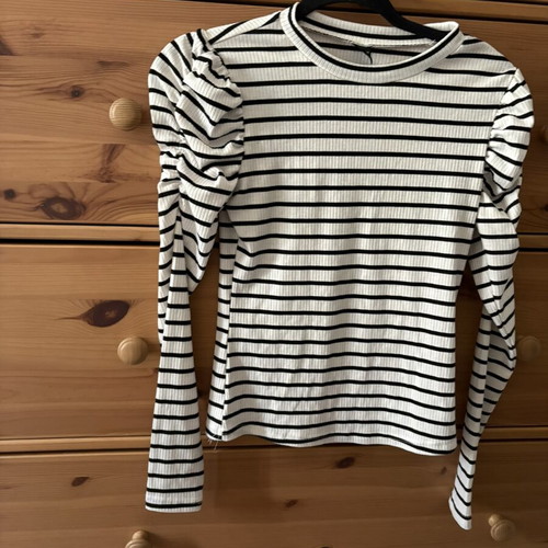Shein striped trui size XS like new, black and white