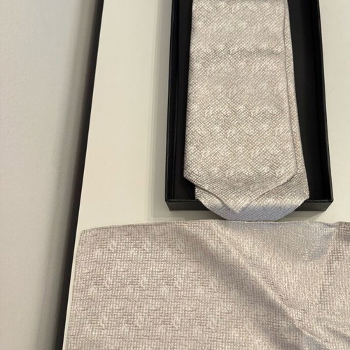 Masterhand Ascot and Pocket Square Set new, champagne pattern