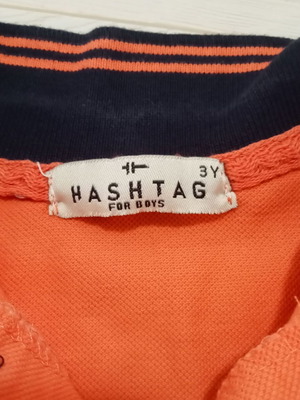 Μπλούζα Hashtag για αγόρι 3 ετών σαν καινούργια, πορτοκαλί, μέγεθος 98 εκ