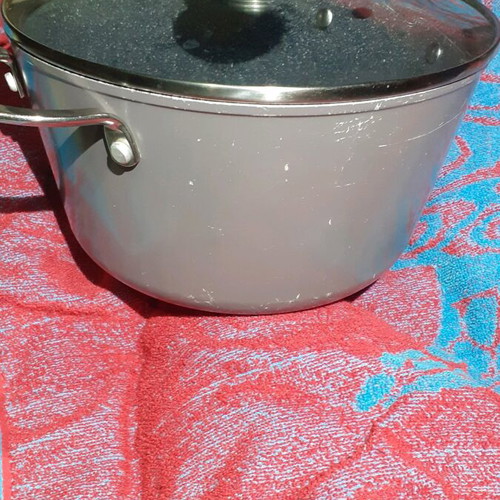 Neoflam Aluminum Fryer Pot 24 cm used with glass lid and basket