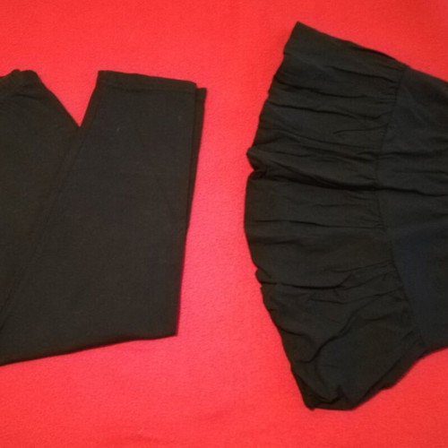 Four pieces - two sets of leggings with a skirt