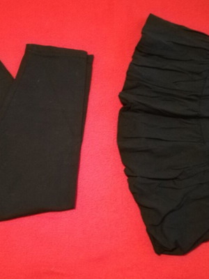 Four pieces - two sets of leggings with a skirt