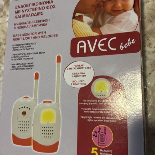 Avec bebe baby monitor used with night light and melodies
