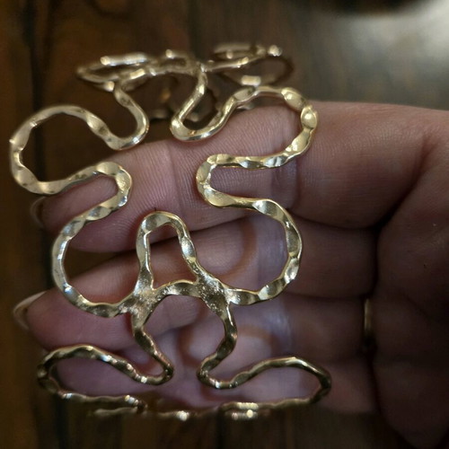 Ancient Greek bracelet new gold-colored stainless steel