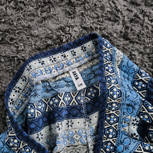 Saya pants used with blue pattern S/M