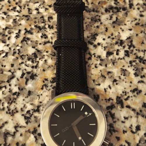 Vintage Polol Akteo wristwatch by J-C Mareschal, minimal black