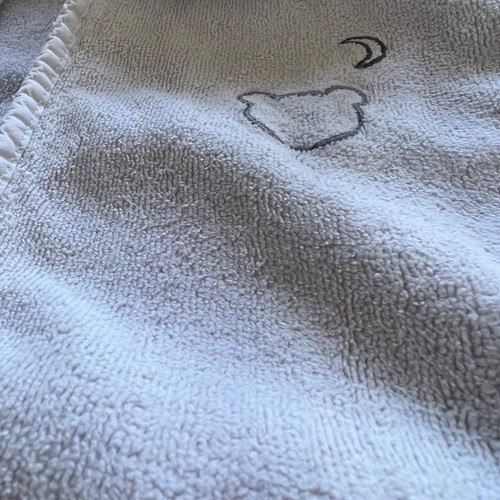 NIMA HOME bathrobe used for 2-year-old child, light gray unisex