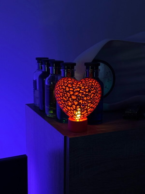 Valentine's Day Tealight Lamp with LED tealight made to order