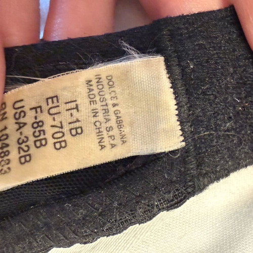 Dolce & Gabbana satin black bra used, size 70B