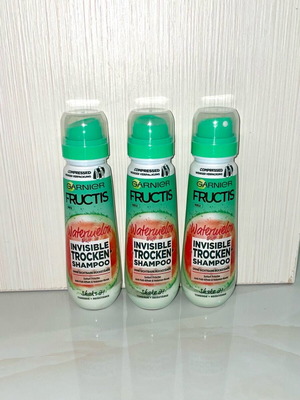 Ξηρό σαμπουάν Garnier Fructis Watermelon Invisible 3x100 ml σαν καινούργιο