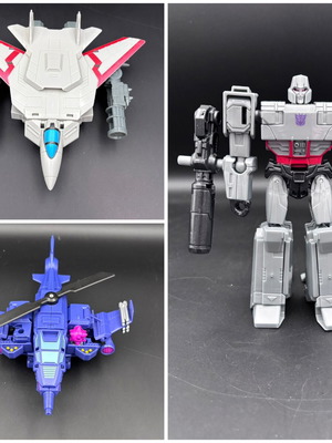 Transformers Cyberverse Spark Armor Elite Class Megatron & Chopper with Sky Turbine Armor like new