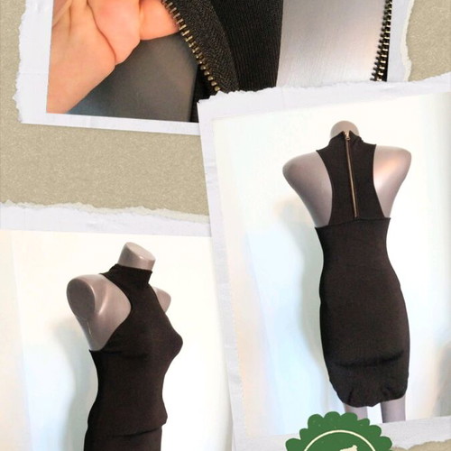 Gestuz dress with leather effect like new