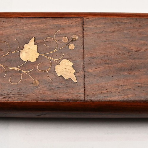 Wooden folding tobacco case used, 10 slots, dark color