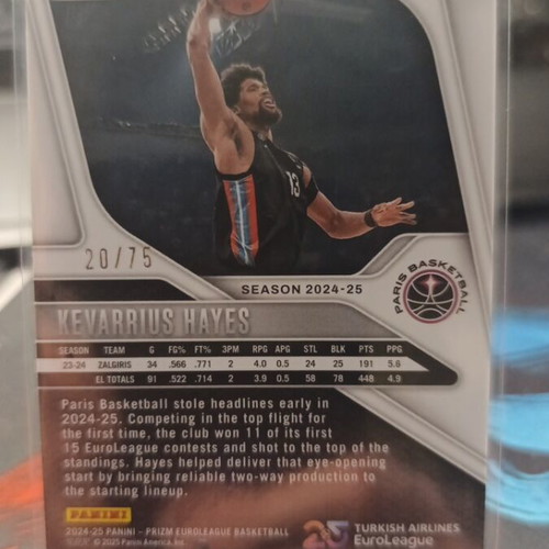 Kevarrius Hayes 24-25 Euroleague PRIZM card like new