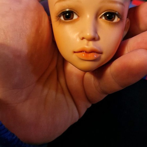 BJD doll head 1/4 scale new with acrylic eyes