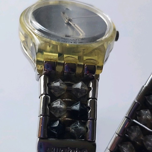 Swatch women's watch used, black and gray