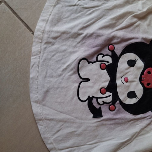 Hello Kitty blouse used for 10-11 years old, white with Kuromi print