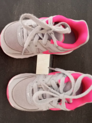 Nike kids' shoes size 21, athletic, like new, pink accents