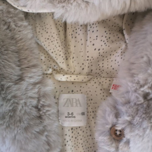 Zara kids fluffy onesie 3-6 months, washed and unworn